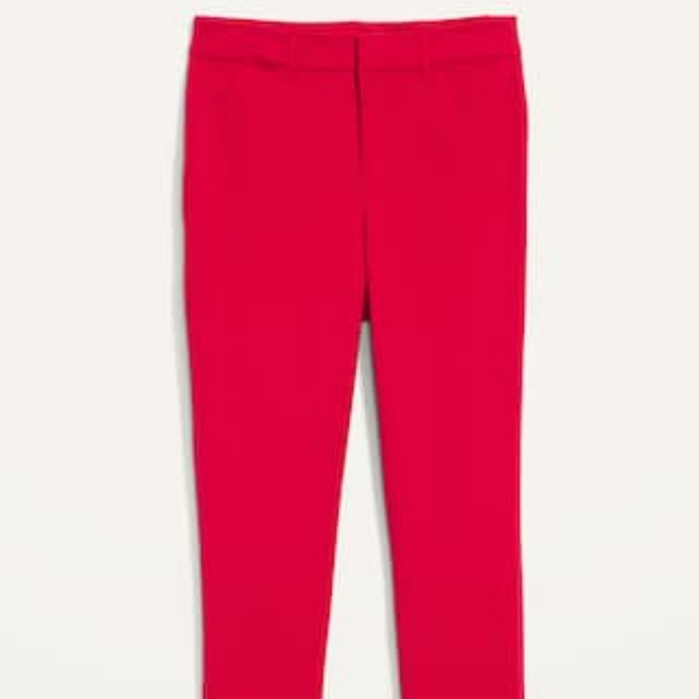 High Waisted Ankle Pants Old Navy-Red size 18